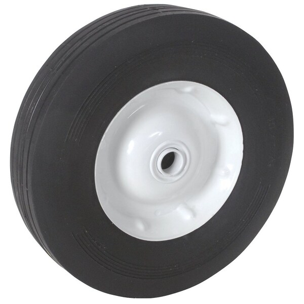 WHEEL-DECK, 10X2.75, RIBBED, STEEL-WHITE 2.75" x10.1" x10.1"